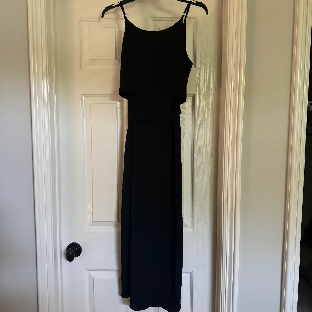 Olivia Grey Black Spaghetti Straps dress - small defect